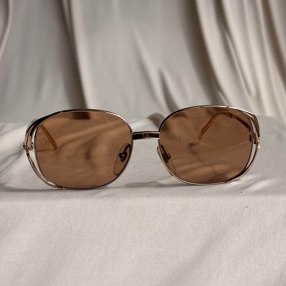 Vintage Christian Dior 1970s/80s 2250 Sunglasses - Gold